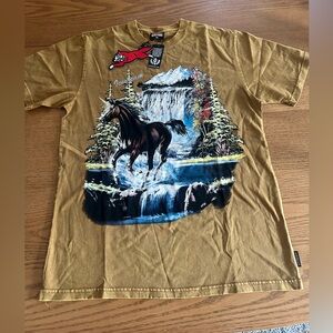 NWT Men’s Ice Cream Unicorn Short Sleeve Size Medium Black Sapphire